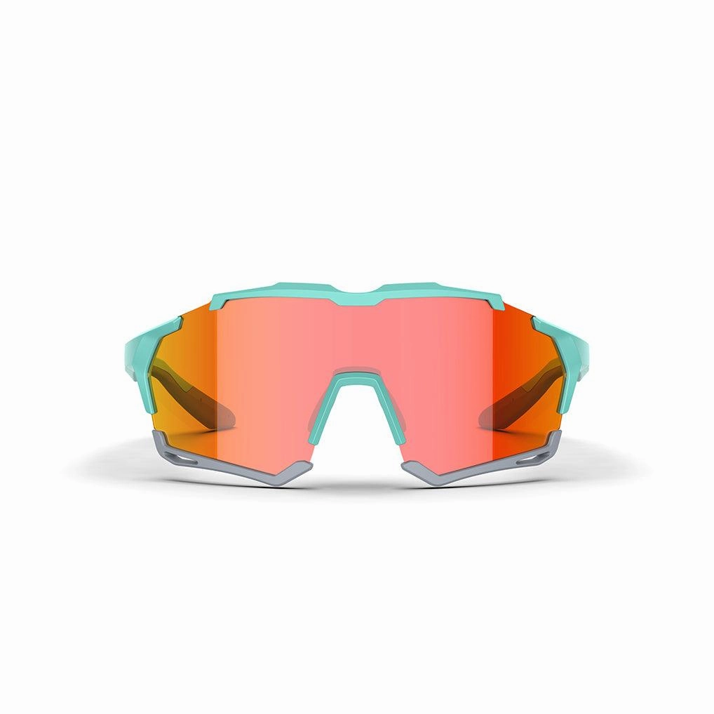 Magicshine Versatile Classic Sport Sunglasses (Red/Green)