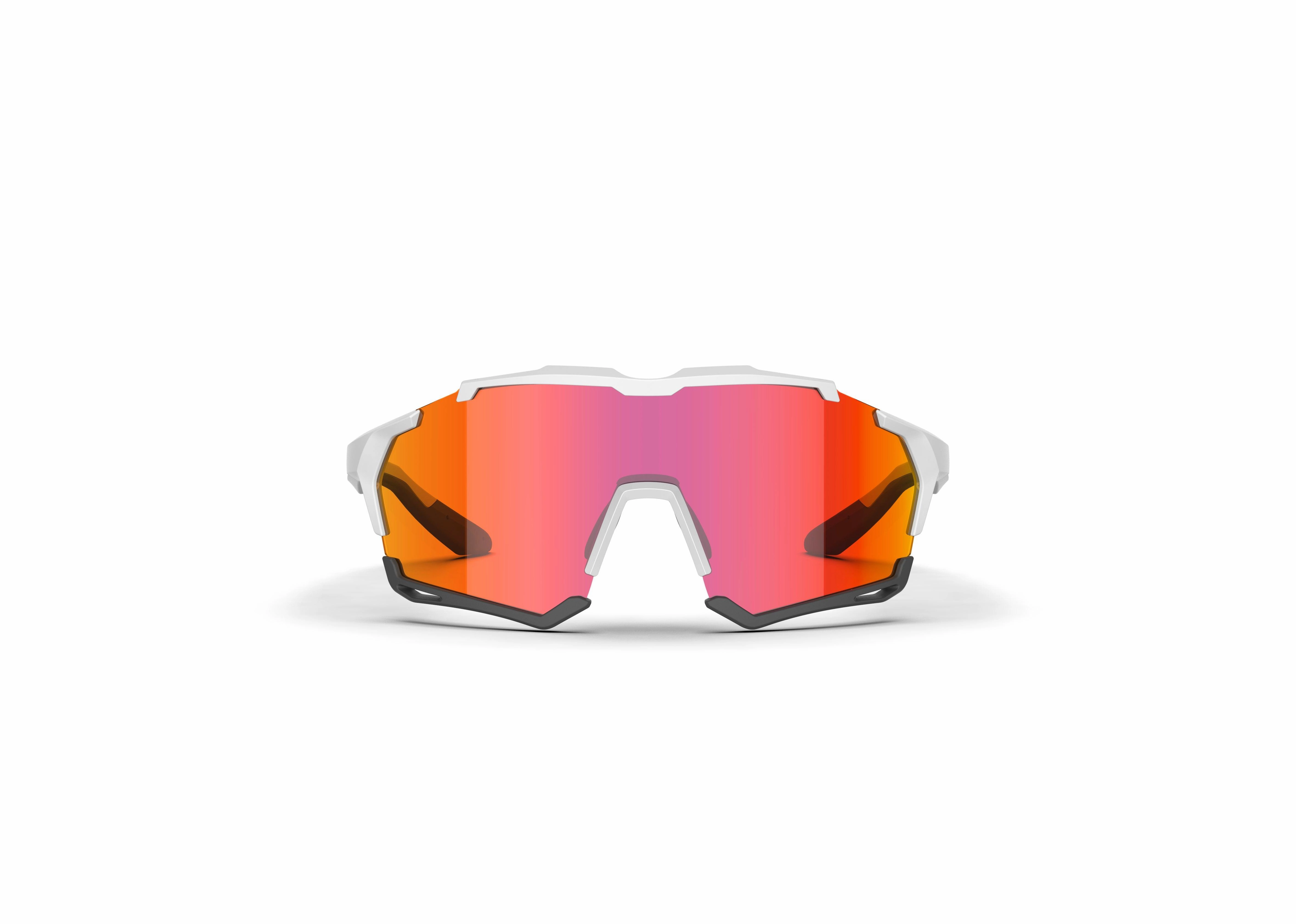 Magicshine Versatile Photochromic Sport Sunglasses (Red/Clear)