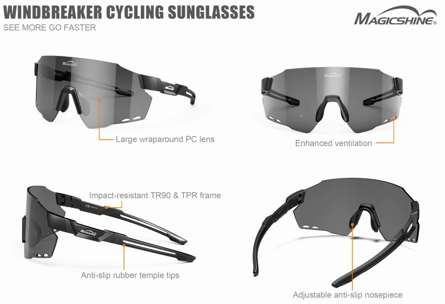 Magicshine Windbreaker Classic Sport Sunglasses (Blue)