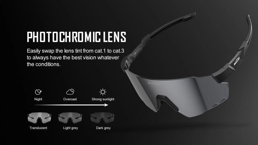 Magicshine Windbreaker Photochromatic Sport Sunglasses (Lake Placid Blue)