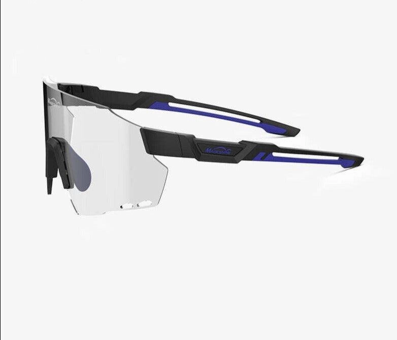 Magicshine Windbreaker Photochromatic Sport Sunglasses (Transparent/Lake Placid Blue)