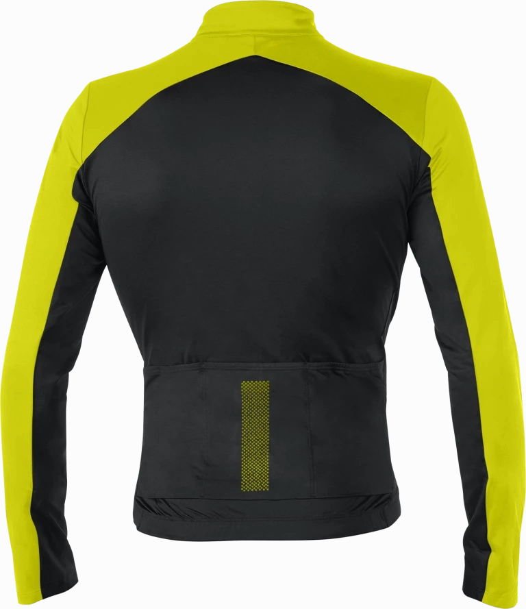 Mavic Cosmic Thermo Men's Cycling Jersey (Black/Suplhur Spring)