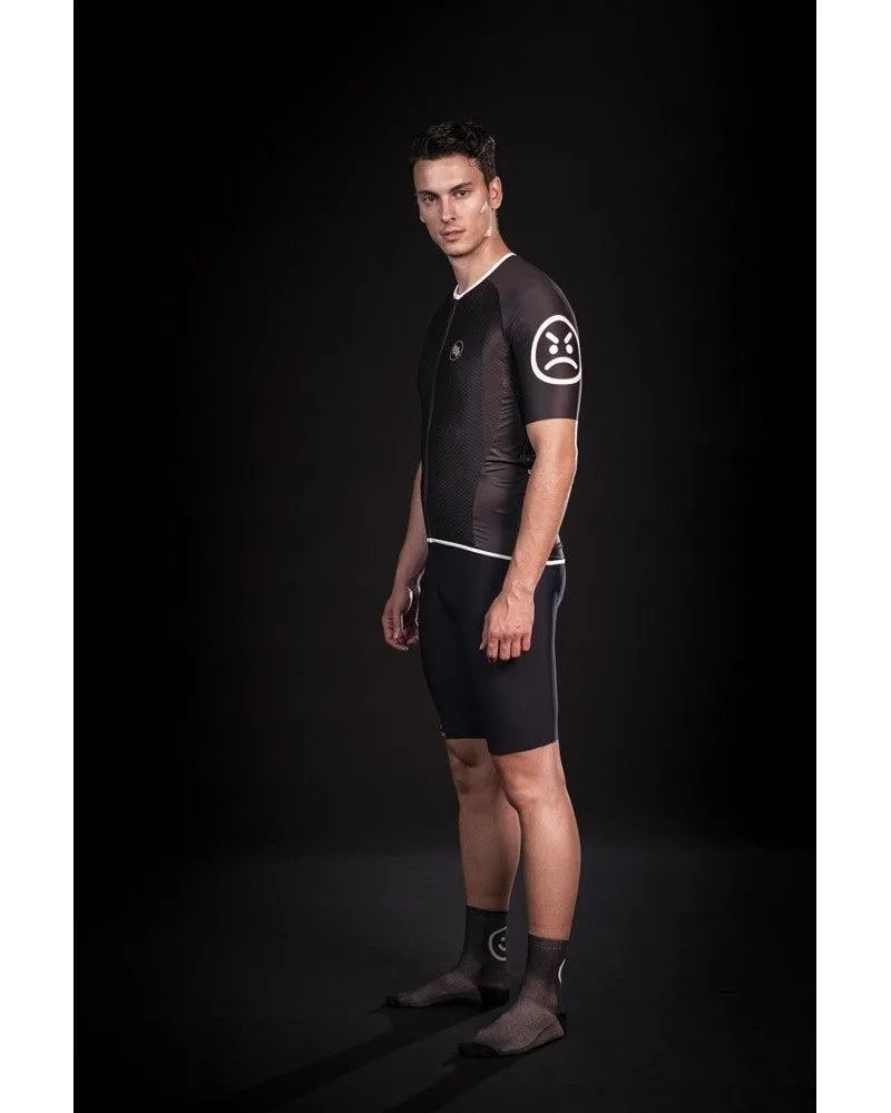 MB Wear UltraLight Smile Mens Cycling Jersey (Black)