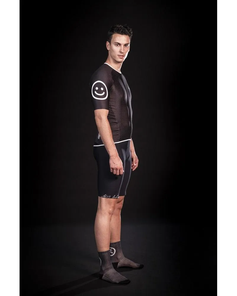 MB Wear UltraLight Smile Mens Cycling Jersey (Black)