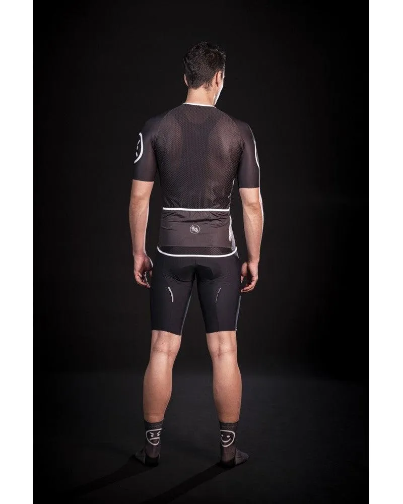 MB Wear UltraLight Smile Mens Cycling Jersey (Black)