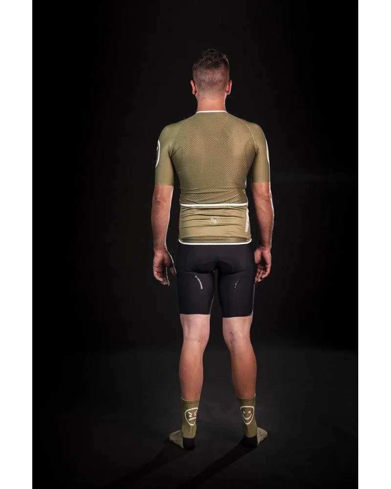 MB Wear UltraLight Smile Mens Cycling Jersey (Green)