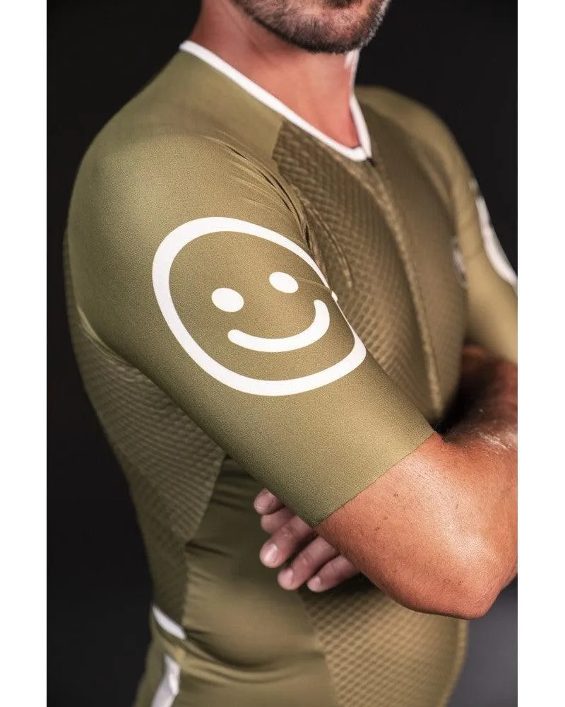 MB Wear UltraLight Smile Mens Cycling Jersey (Green)