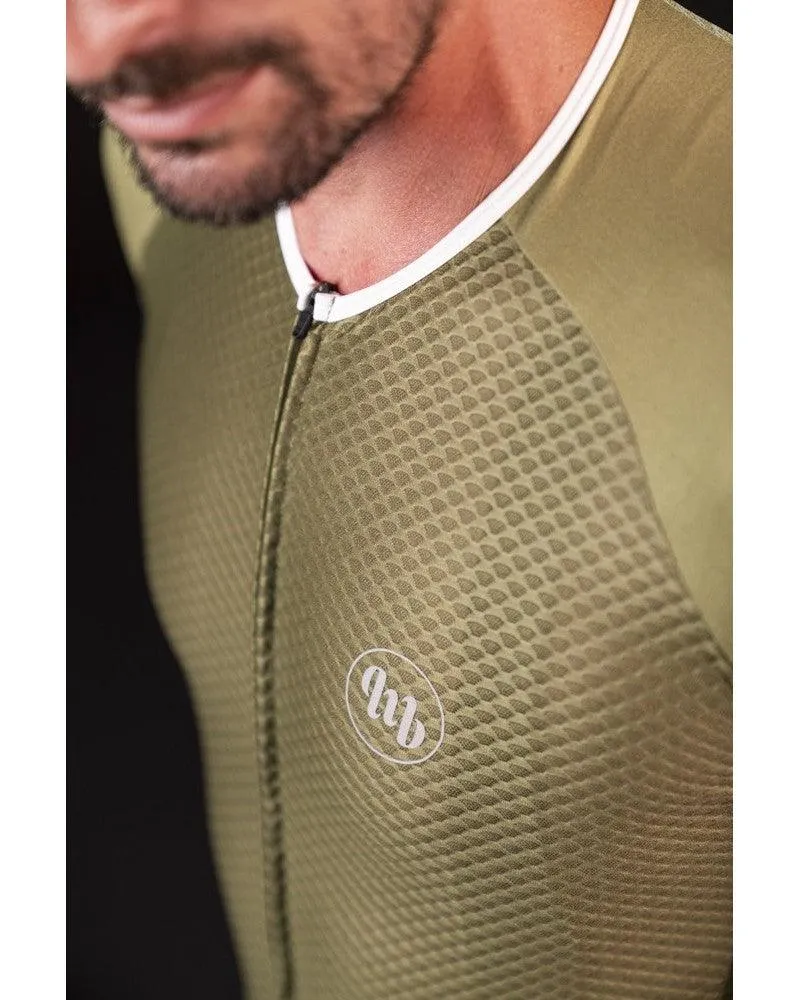 MB Wear UltraLight Smile Mens Cycling Jersey (Green)