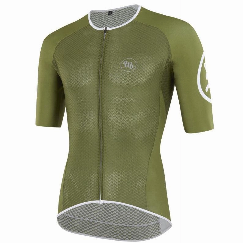 MB Wear UltraLight Smile Mens Cycling Jersey (Green)