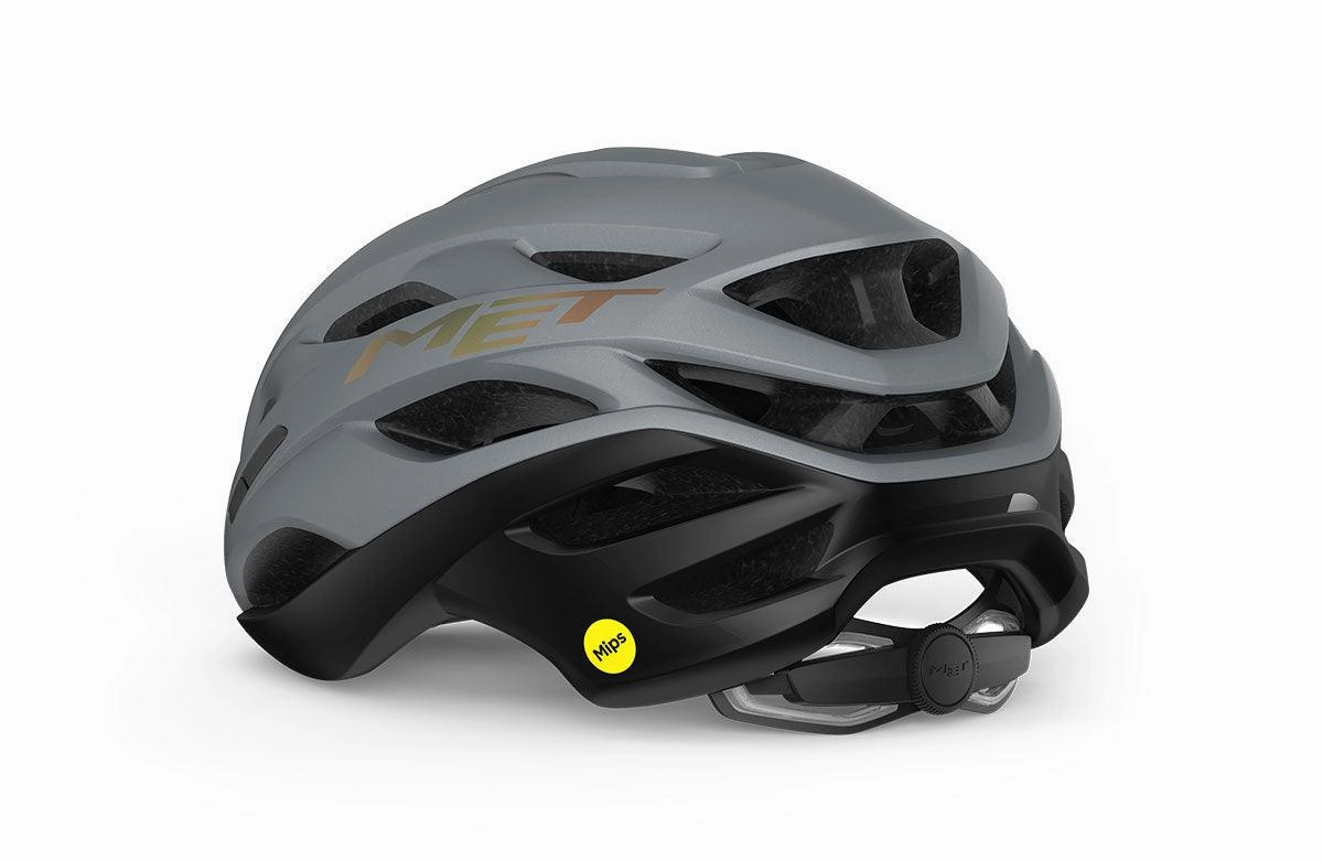 MET Estro MIPS Road Cycling Helmet (Gray Iridescent/Matt)