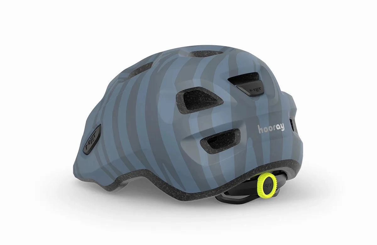MET Hooray Kids Cycling Helmet (Blue Zebra Matt)