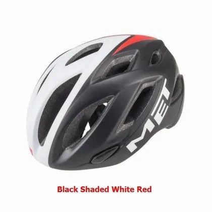 MET Idolo Road Cycling Helmet (Black Shaded/White/Red/Matt)