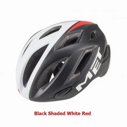 MET Idolo Road Cycling Helmet (Black Shaded/White/Red/Matt)
