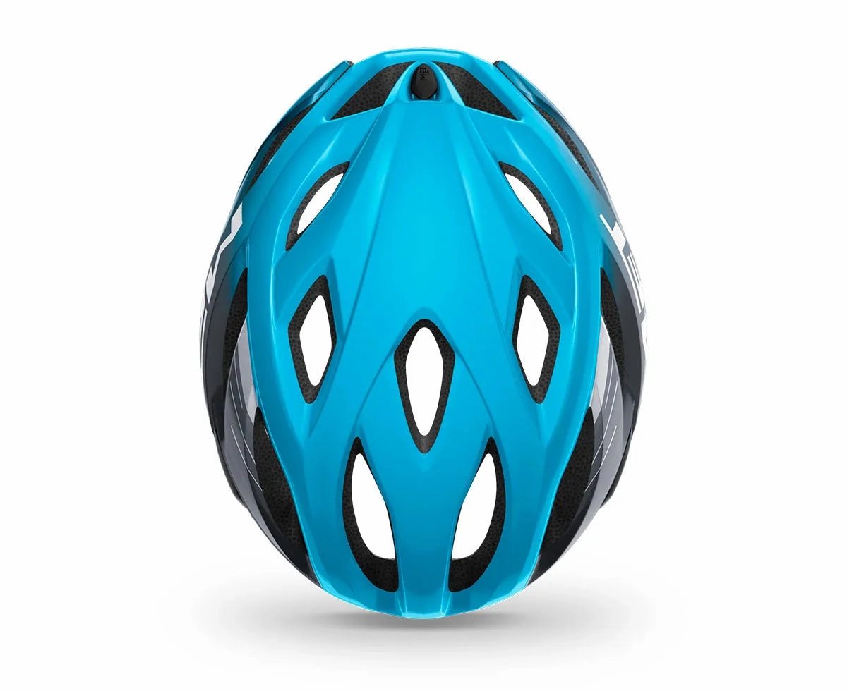 MET Idolo Road Cycling Helmet (Cyan Black/Glossy)