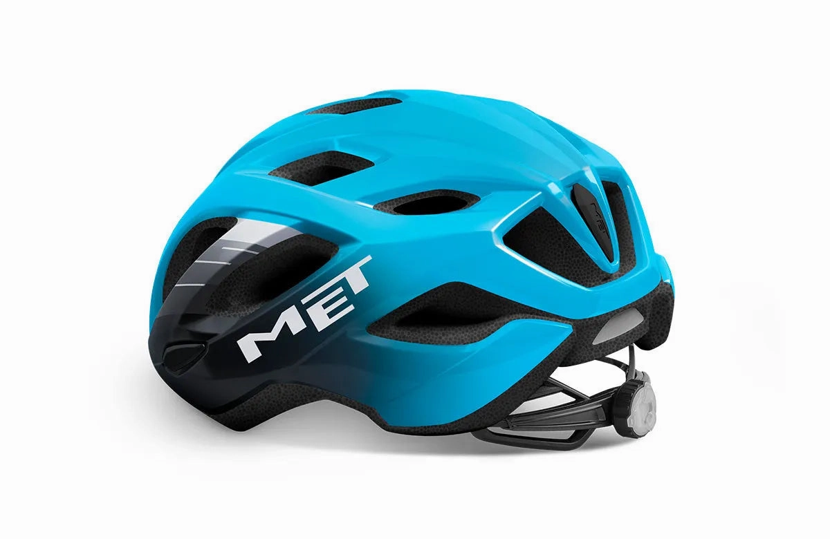 MET Idolo Road Cycling Helmet (Cyan Black/Glossy)