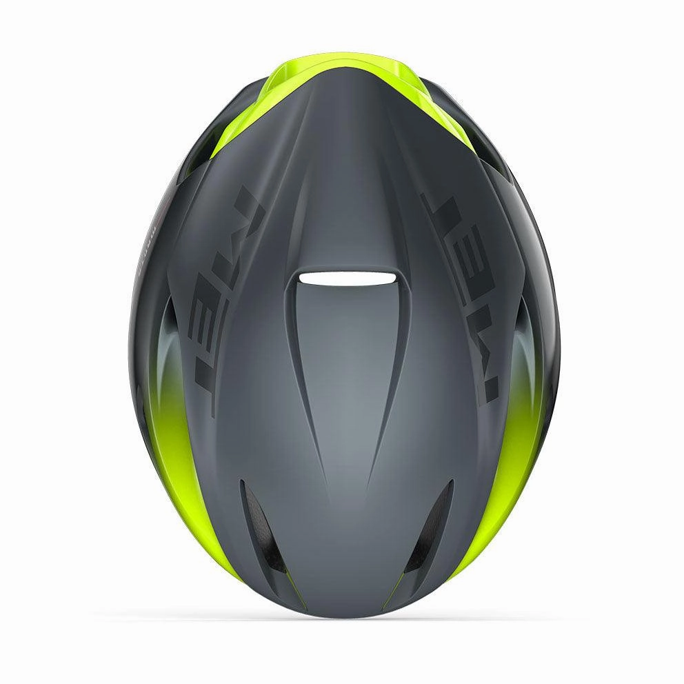 MET Manta MIPS Aero Road Cycling Helmet (Gray/Fluo Yellow/Matt Glossy)