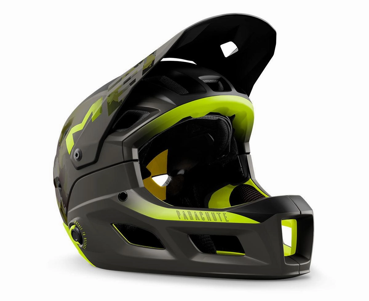 MET Parachute MCR MTB MIPS Cycling Helmet (Camo Lime Green Matt Glossy)