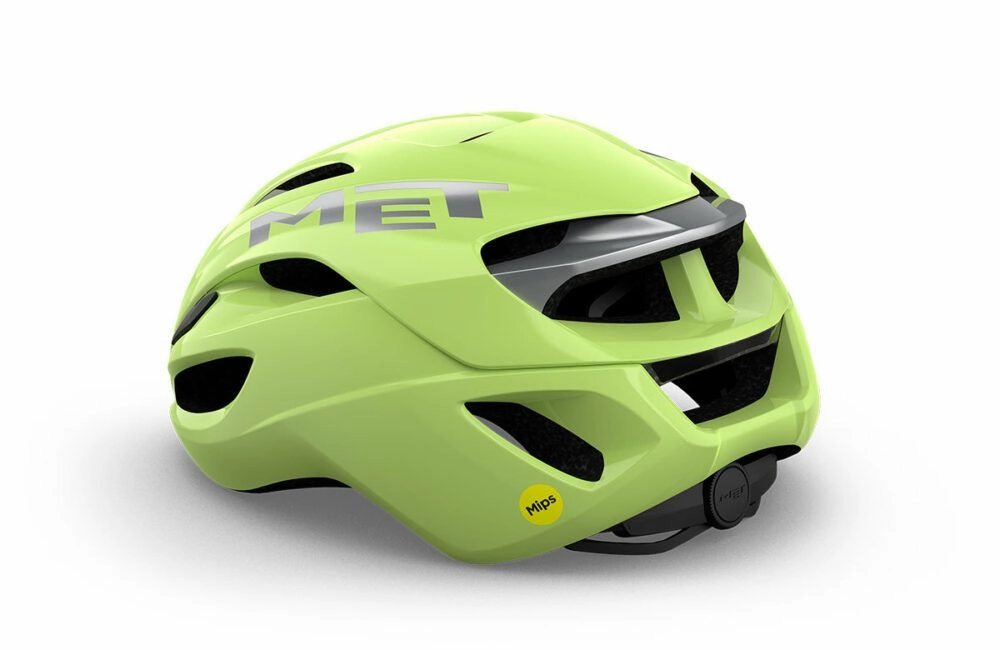 MET Rivale MIPS Road Cycling Helmet (Glossy Lime Yellow Metallic)