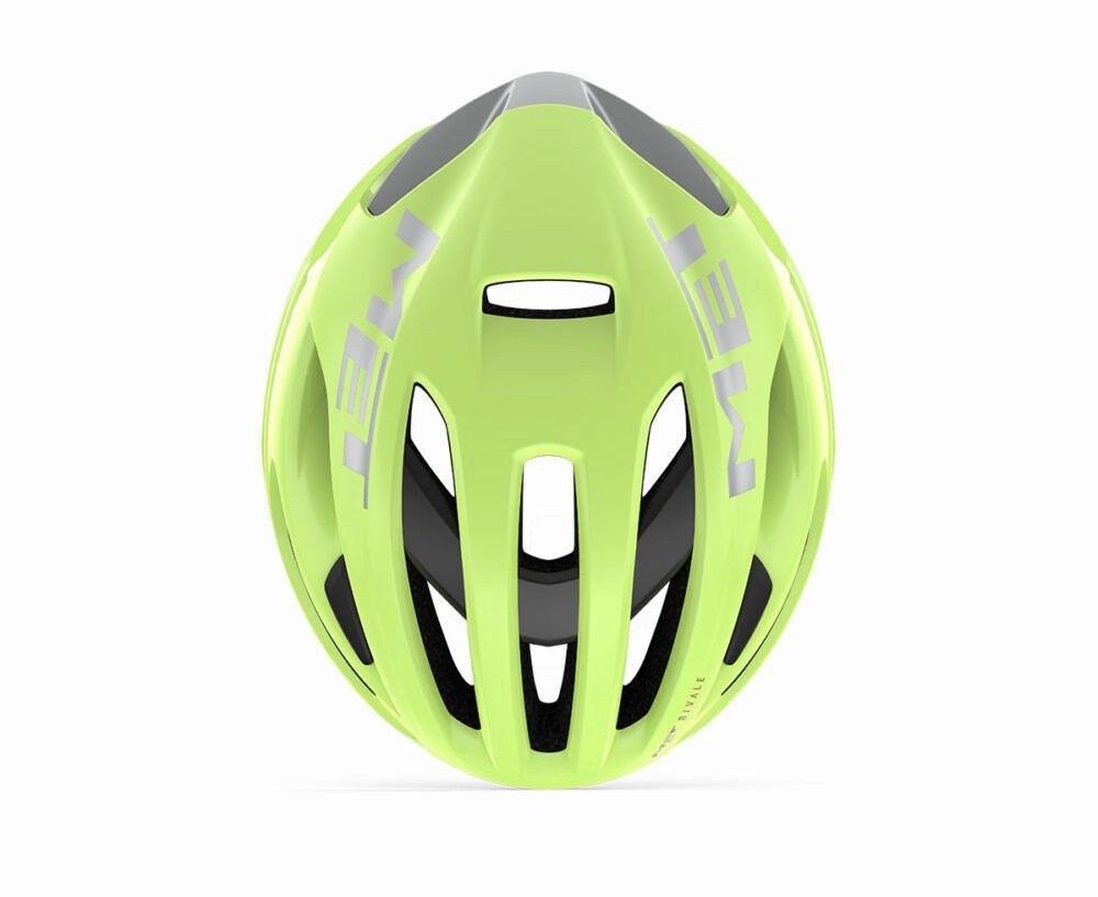 MET Rivale MIPS Road Cycling Helmet (Glossy Lime Yellow Metallic)