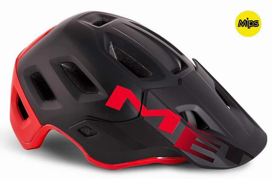 MET Roam MIPS CE MTB Cycling Helmet (Black Red/Matt Gloss)