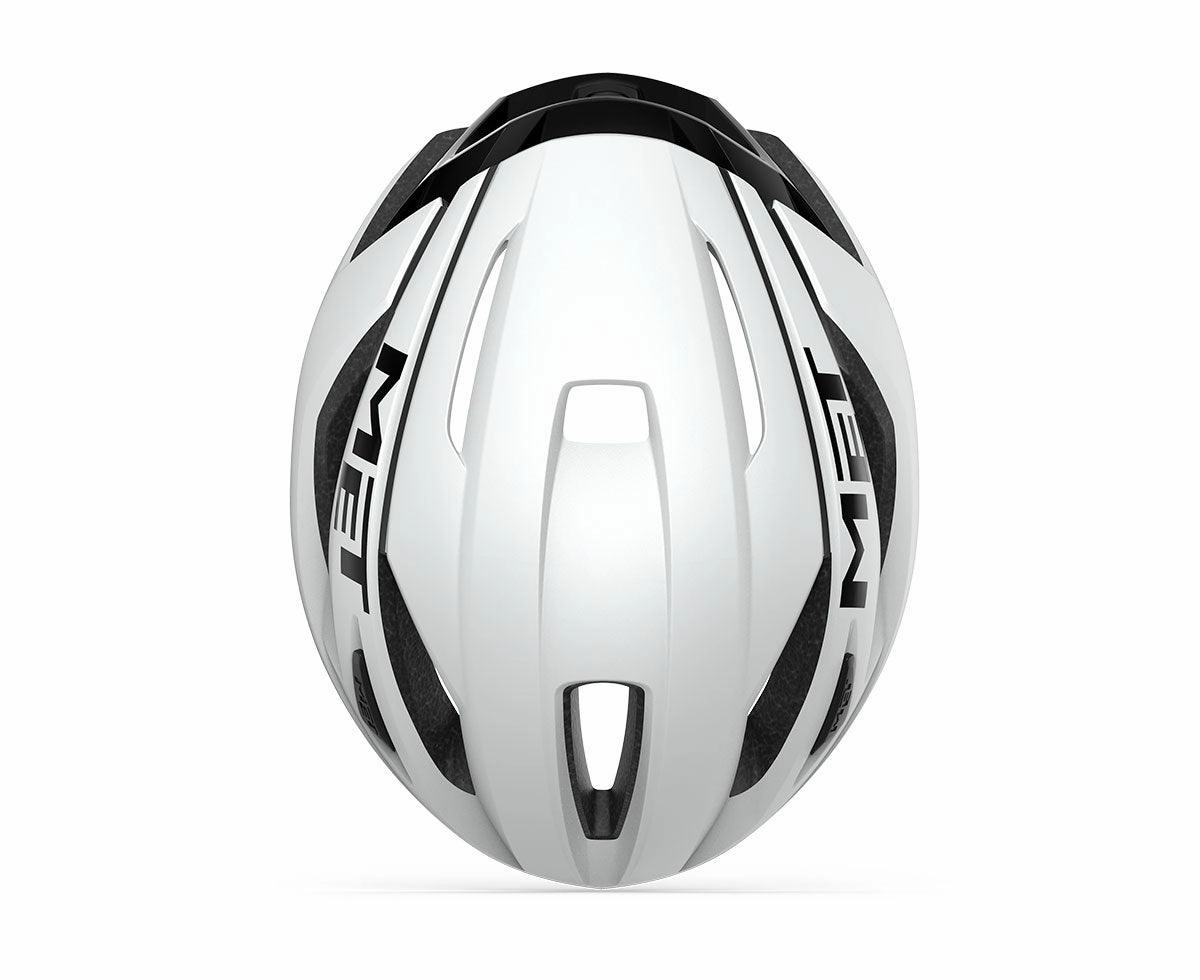 MET Strale Road Cycling Helmet (White Black)