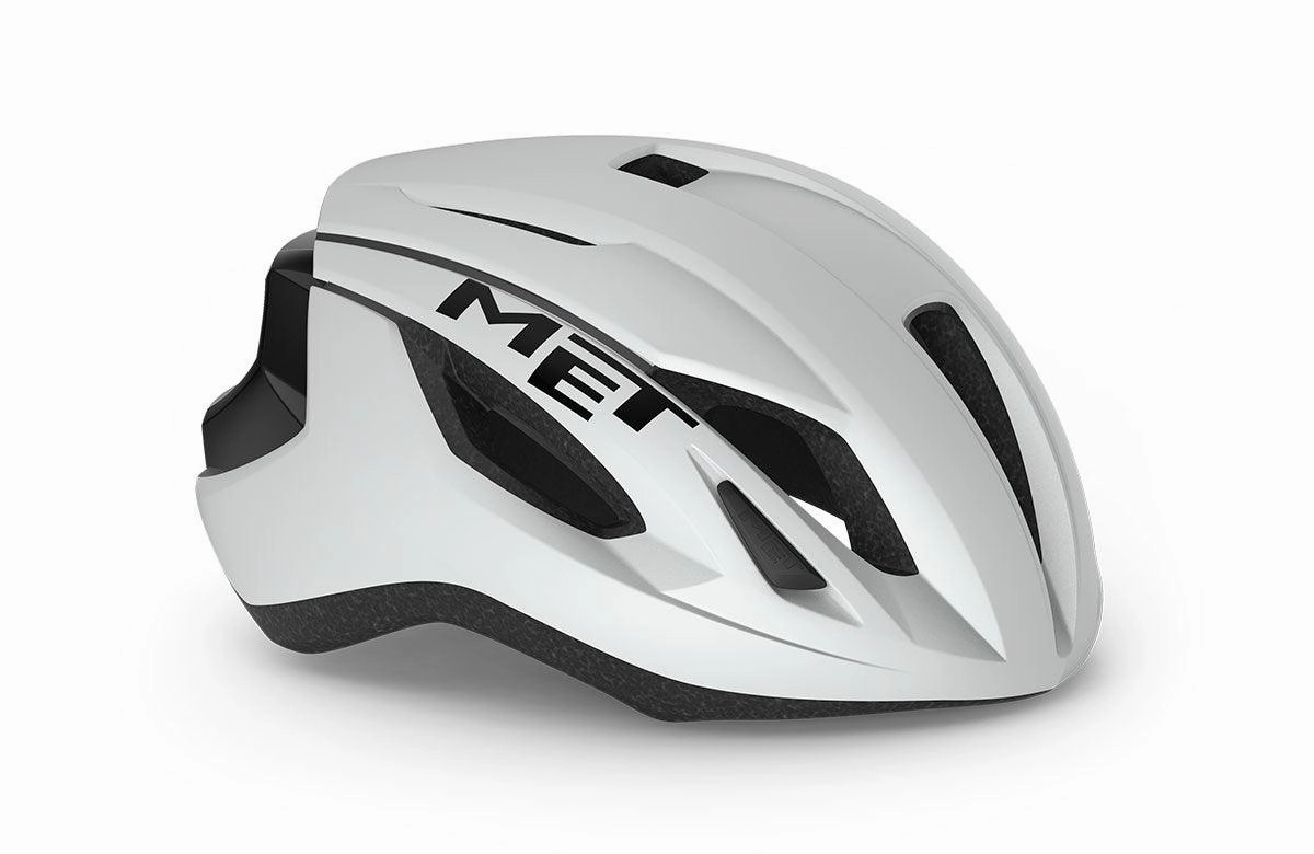 MET Strale Road Cycling Helmet (White Black)