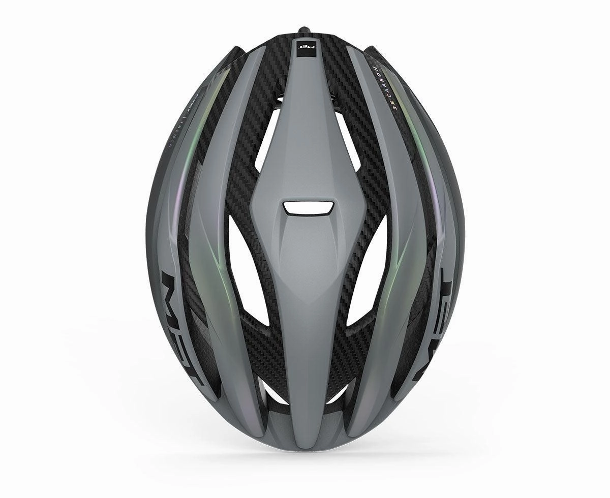 MET Trenta 3k Carbon MIPS Road Cycling Helmet (Gray Iridescent)