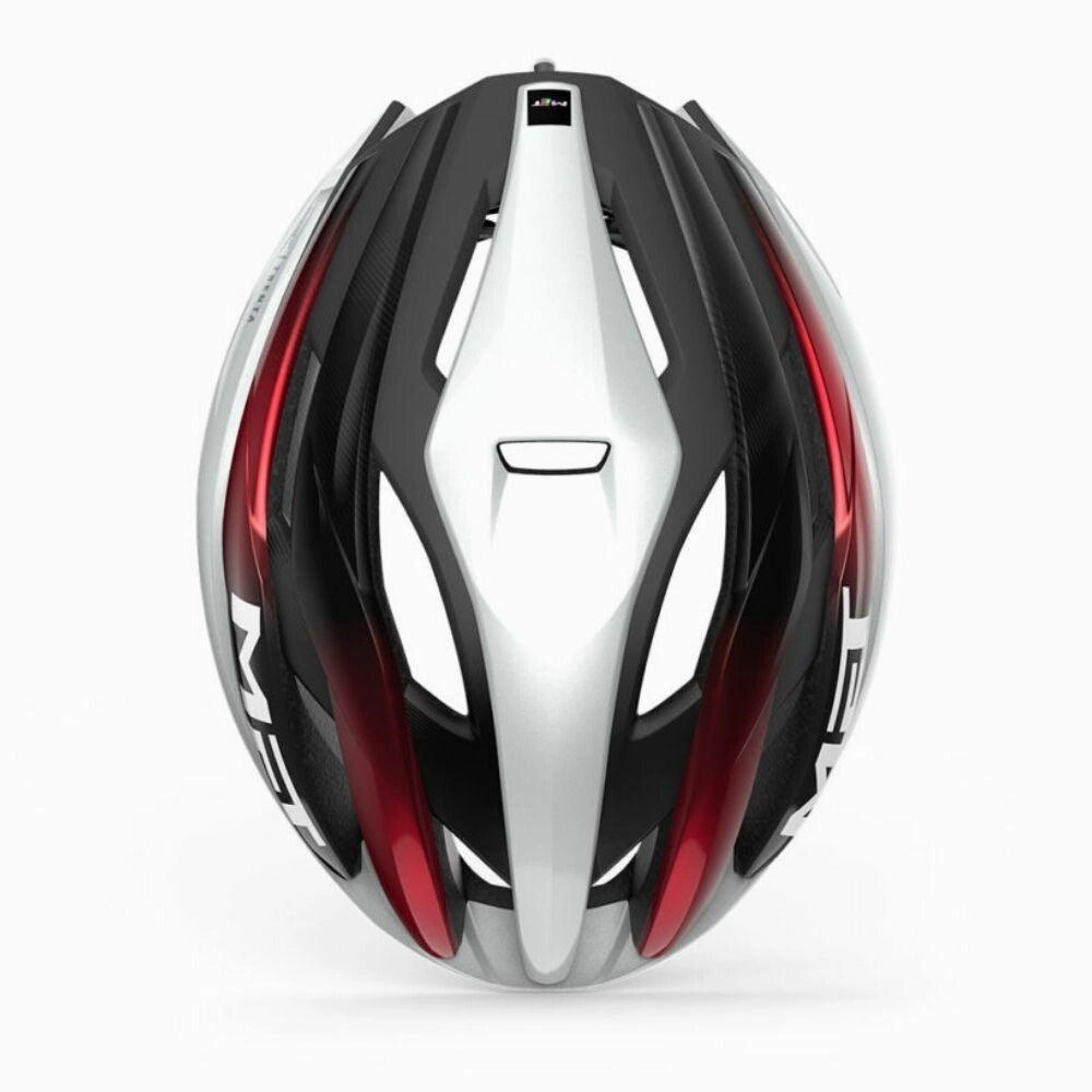 MET Trenta MIPS Road Cycling Helmet (White/Black/Red Metallic/Glosy)
