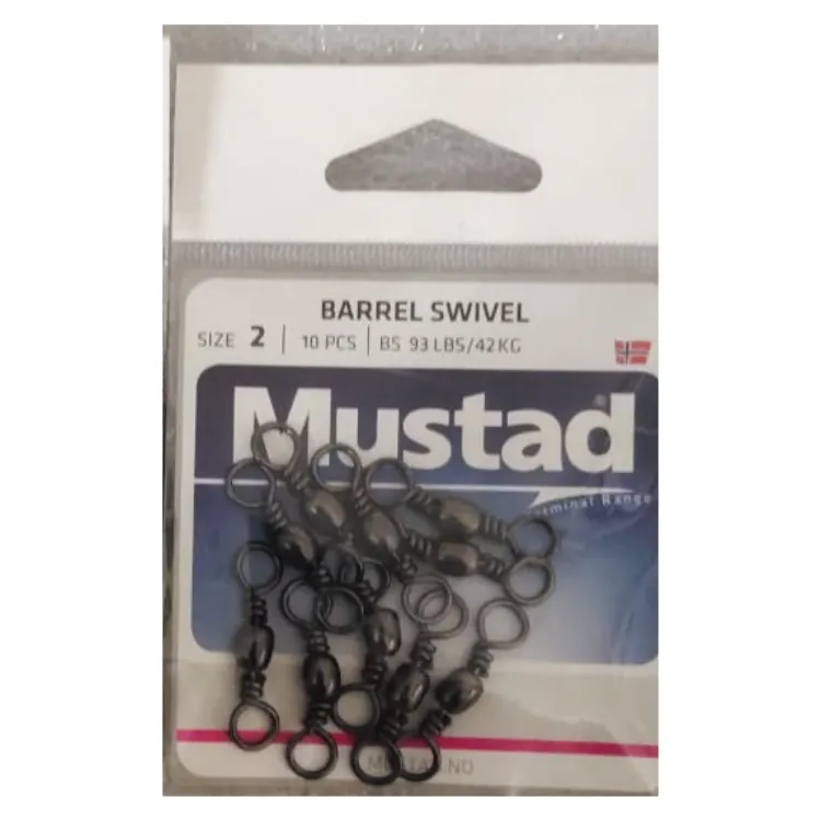 Mustad Barrel Swivel | Size: 1-12