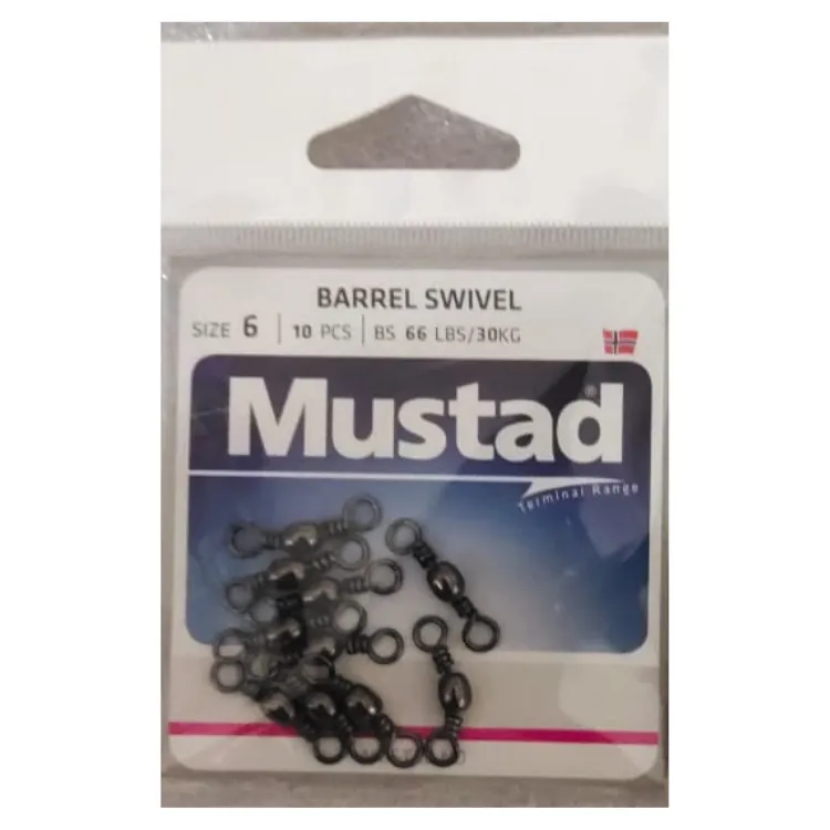 Mustad Barrel Swivel | Size: 1-12