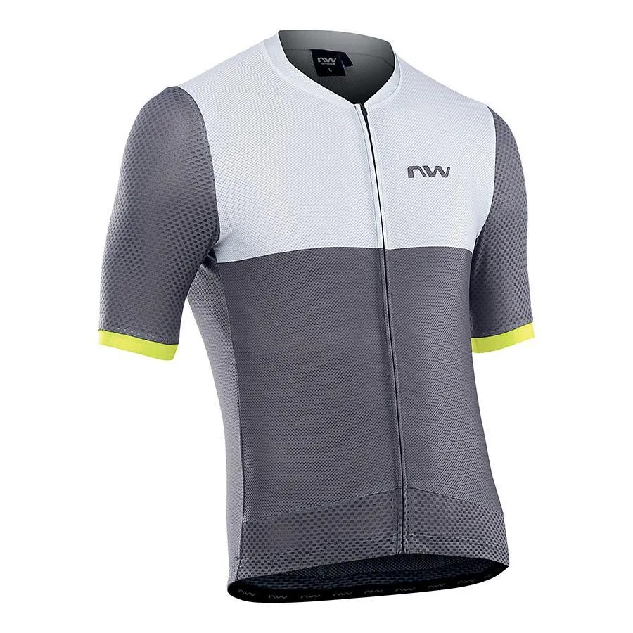 Northwave Storm Air Mens Cycling Jersey (Grey/Yellow Fluo)