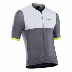 Northwave Storm Air Mens Cycling Jersey (Grey/Yellow Fluo)