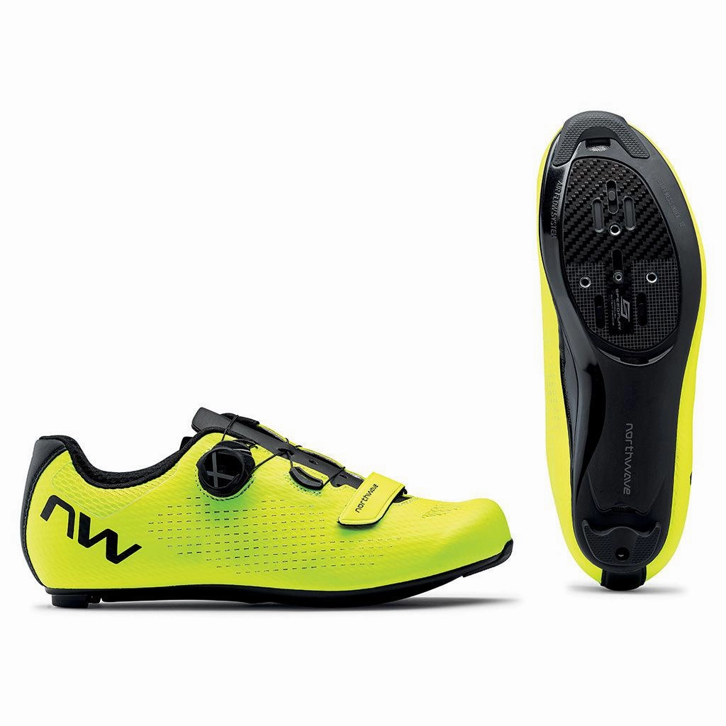 Northwave  Storm Carbon 2 Road Cycling Shoes (Yellow Fluo/ Black)