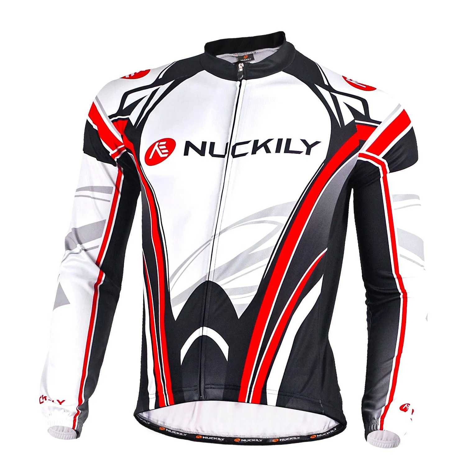 Nuckily MC006 Mens Cycling Jersey (Red)
