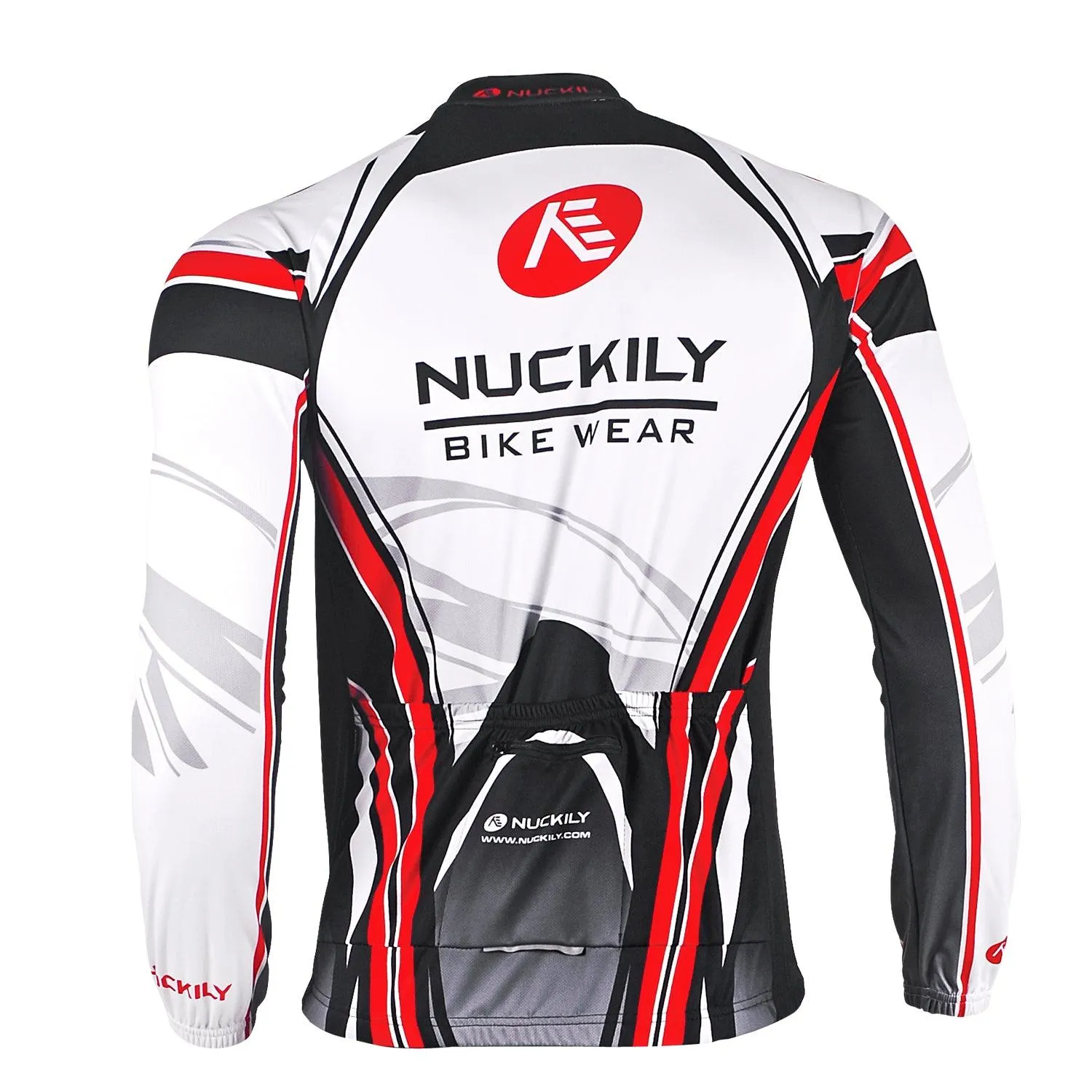 Nuckily MC006 Mens Cycling Jersey (Red)
