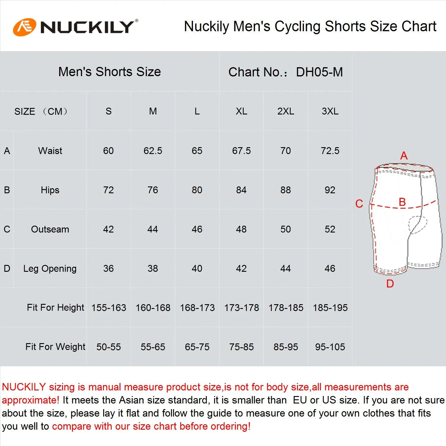 Nuckily NS361 Mens Cycling Shorts (Black)