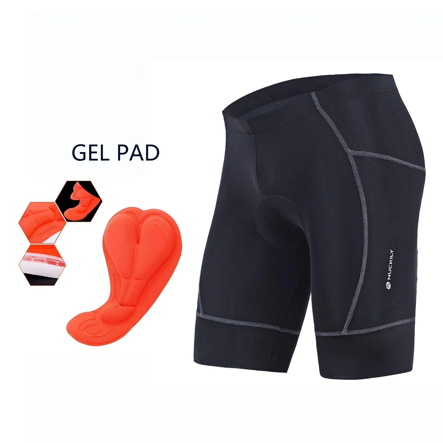 Nuckily NS361 Mens Cycling Shorts (Black)