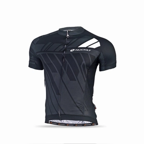 Nuckily MA022 Mens Cycling Jersey (Black)
