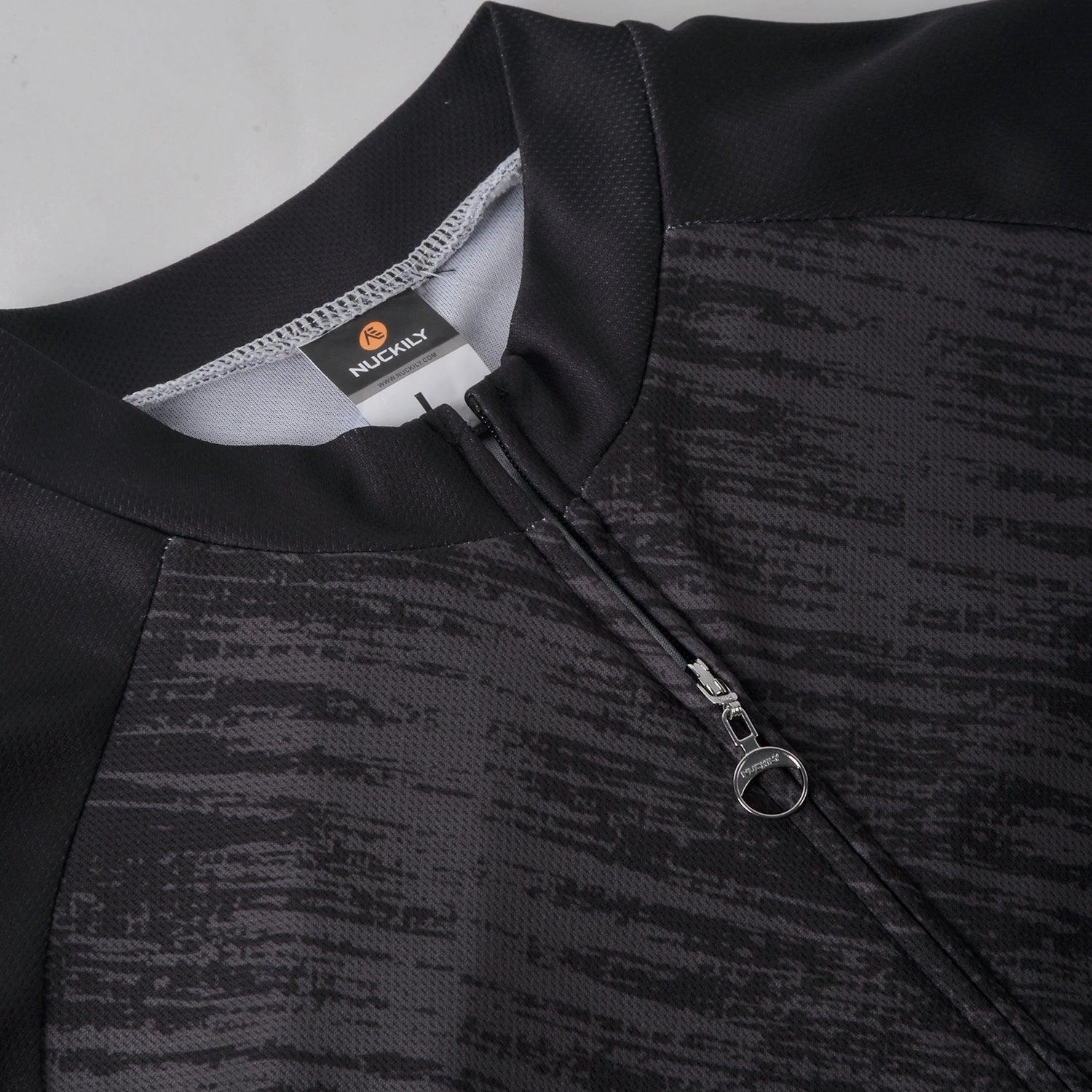 Nuckily MA031 Mens Cycling Jersey (Black)