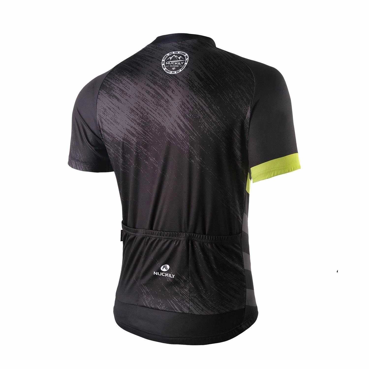 Nuckily MA031 Mens Cycling Jersey (Black)