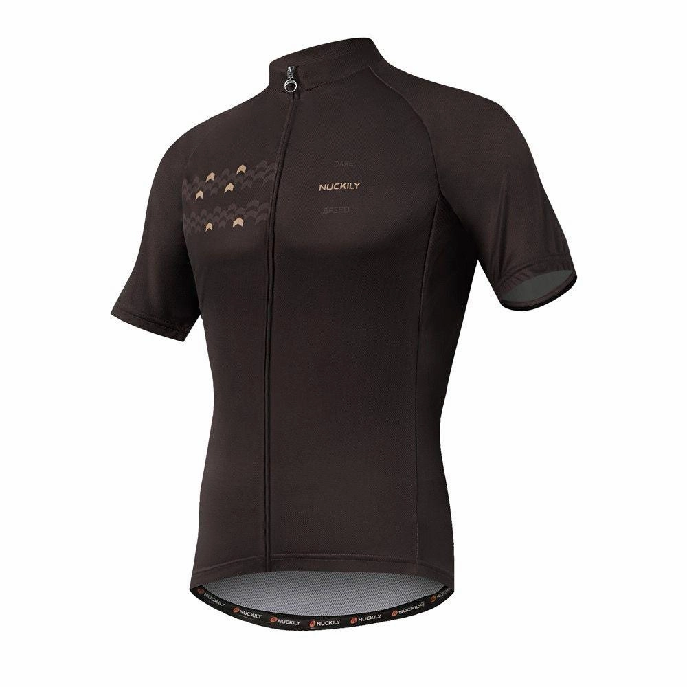 Nuckily MA032 Men's Cycling Jersey (Dark Brown)