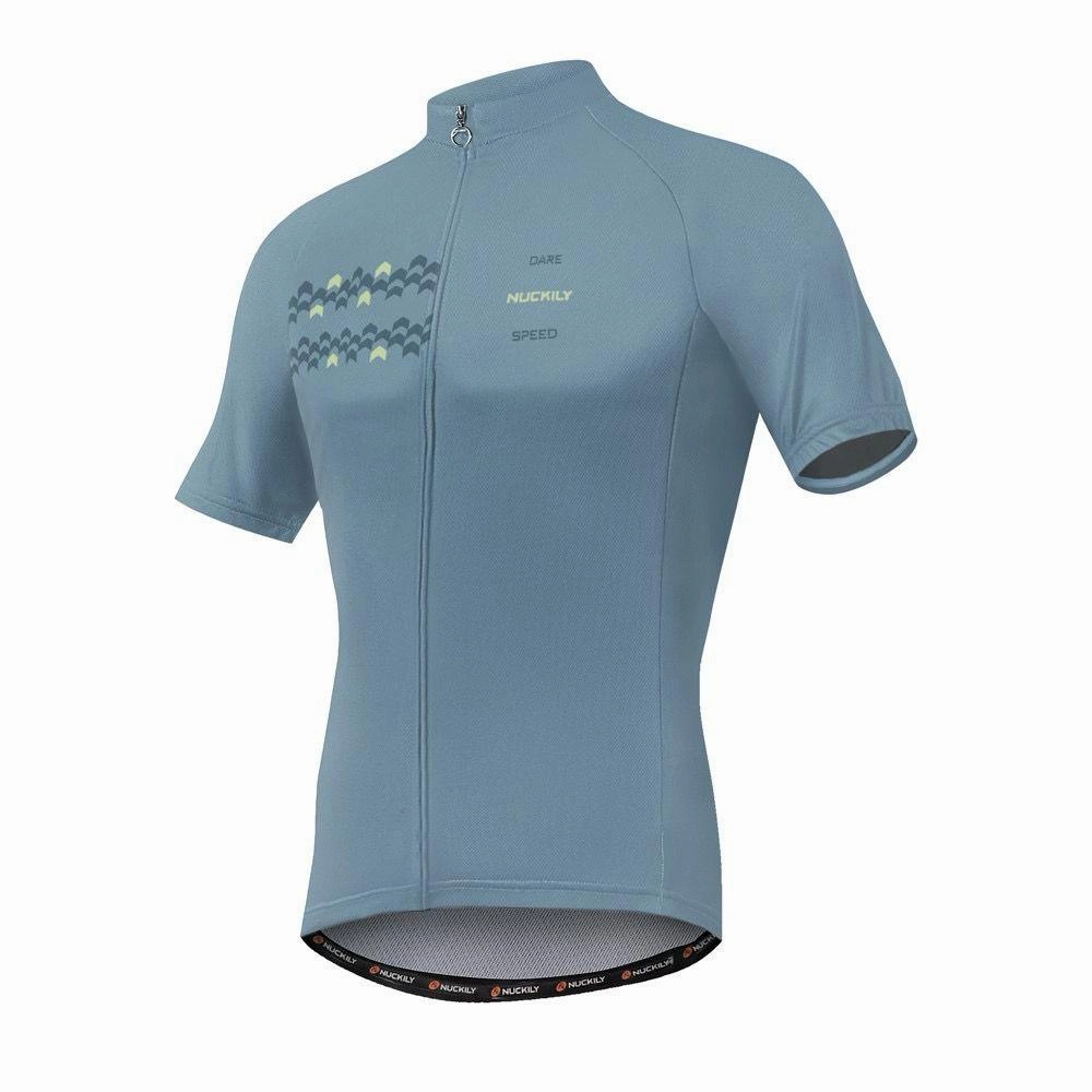 Nuckily MA032 Men's Cycling Jersey (Gray Blue)