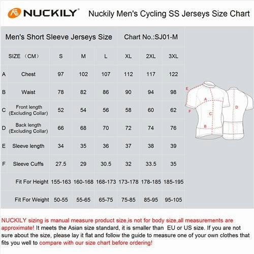 Nuckily MA033 Men's Cycling Jersey (Black)