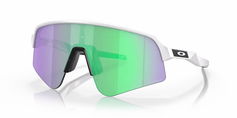Oakley Sutro Lite Sweep Sport Sunglasses (Prizm Road Jade/Matte White)