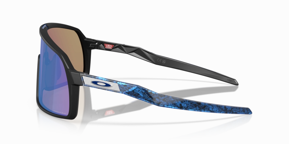 Oakley Sutro S Fathom Collection Sport Sunglasses (Matte Black/Prizm Sapphire)