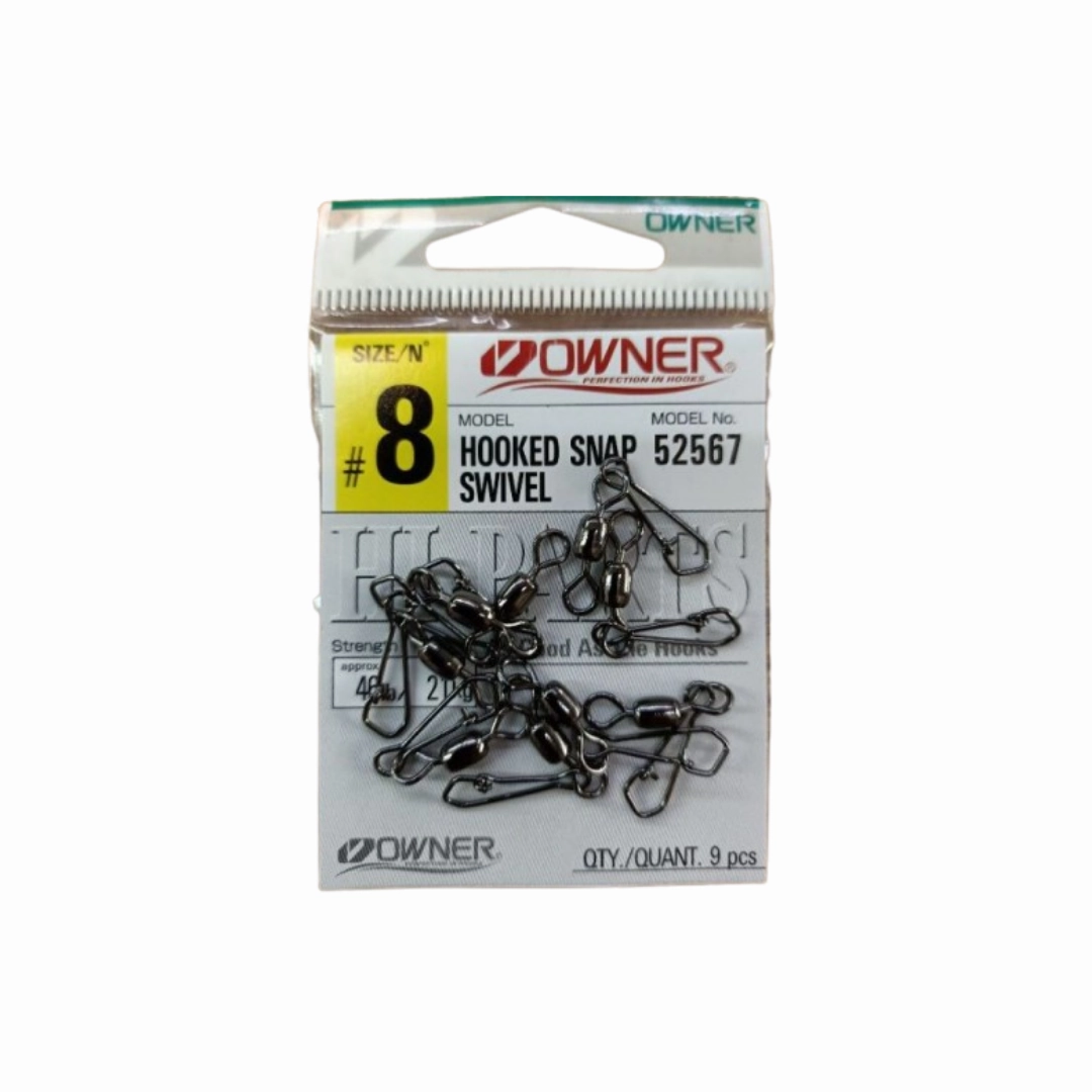 Owner Hooked Snap Swivel 52567 | Size: 3/0-18