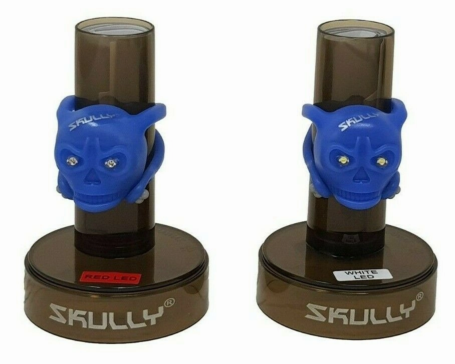 PAIR OF SKULLY BONEHEAD BRIGHT LED SILICONE WRAP AROUND LIGHT SETS ASS. COLOURS