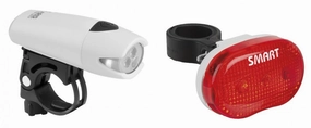 Pair Quality Bike Lights From Top Brand Smart Front & Rear 3 Led Bright Light Set