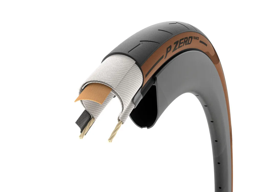 Pirelli P Zero Race Classic 700 x 28C Clincher Road Bike Tyre -  Black/Brown