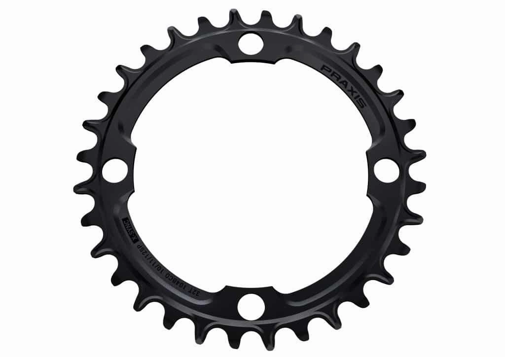 Praxis MTN E-Ring 104 BCD 10/11/12 Speed Chainring (Black)
